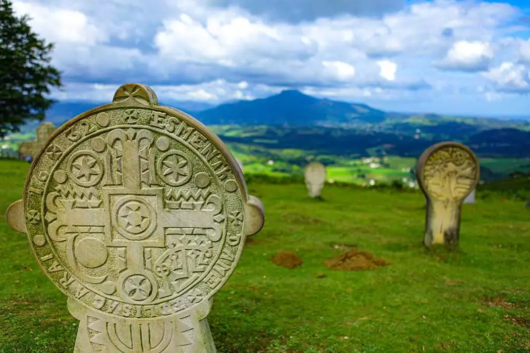 The steles of Ainhoa in the Basque hills