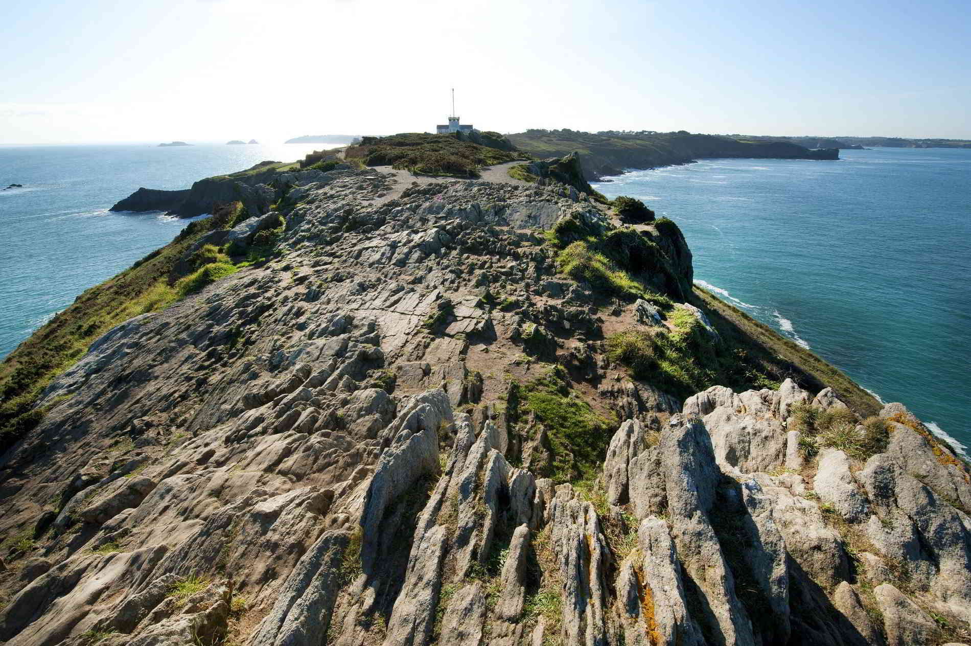 A coastal trail on the Brittany cliffs