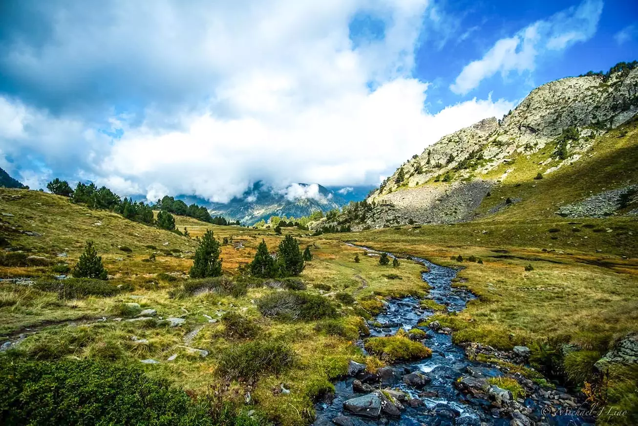 A mountain river in the Pyrenees