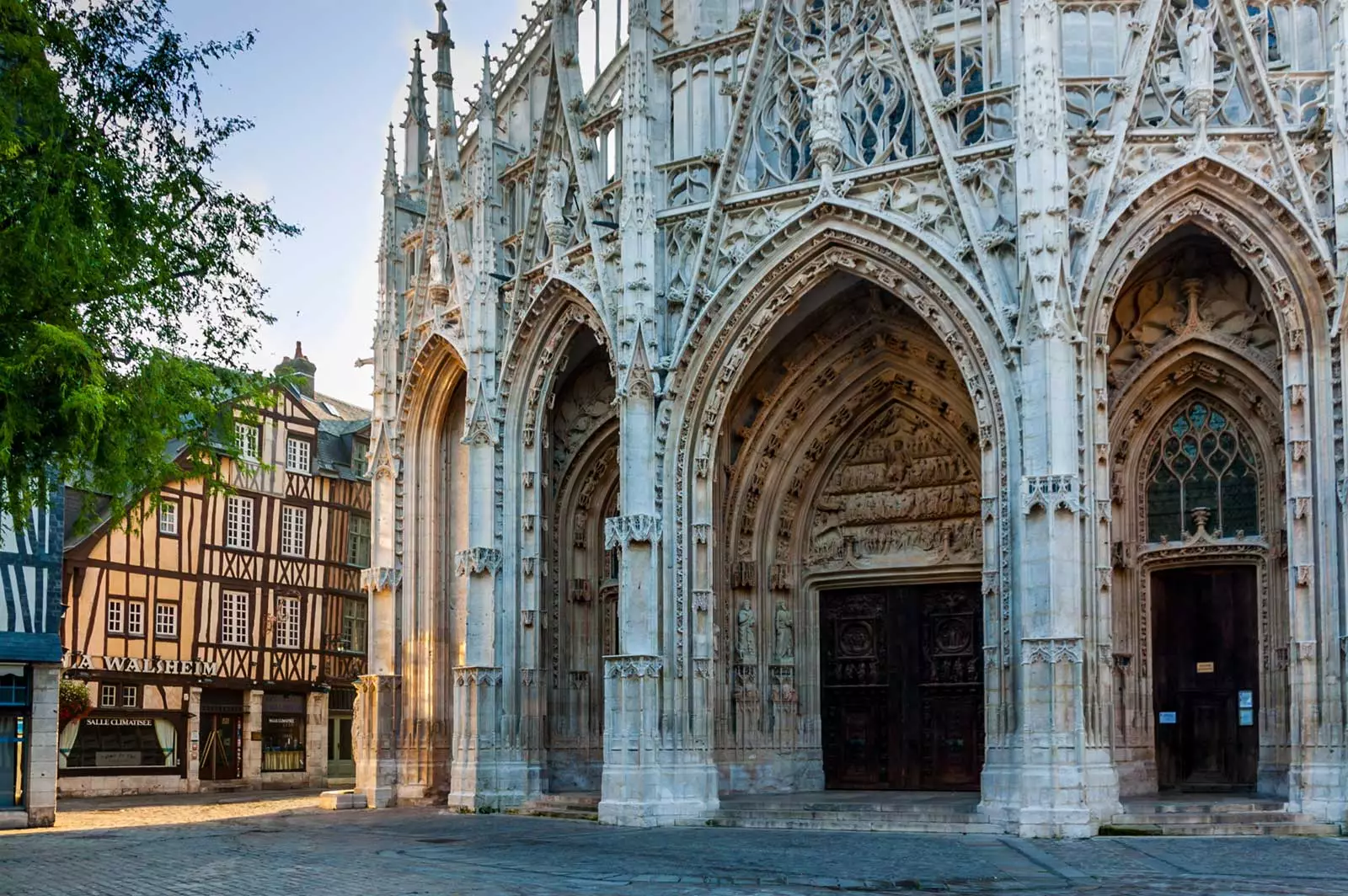The gothic Saint-Maclou church in Rouen