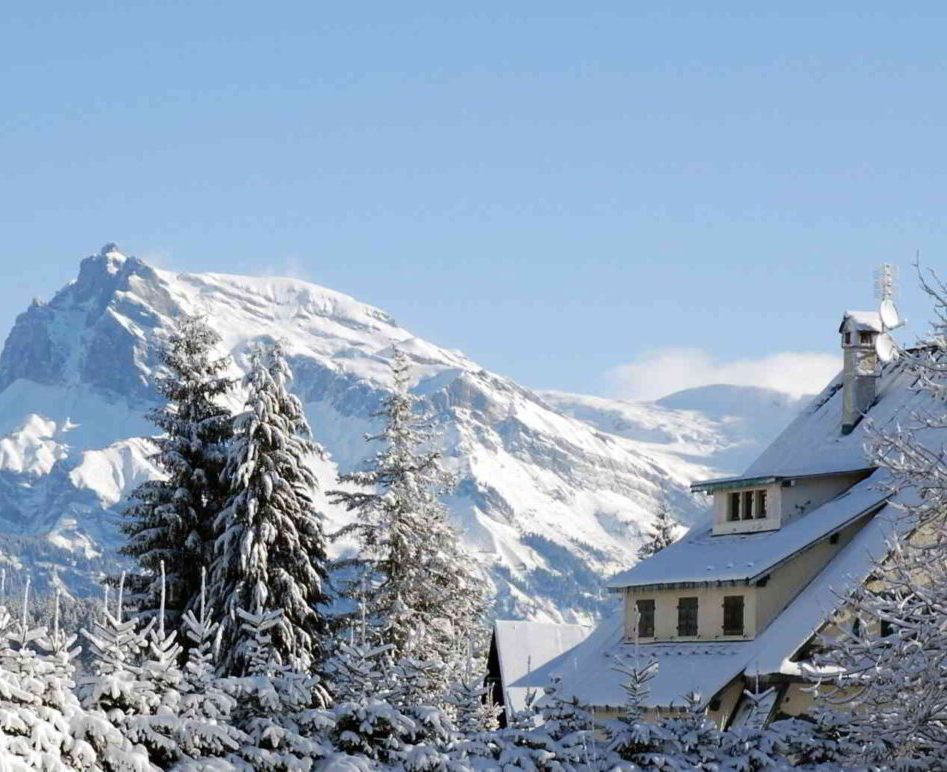 The village of Megève in winter