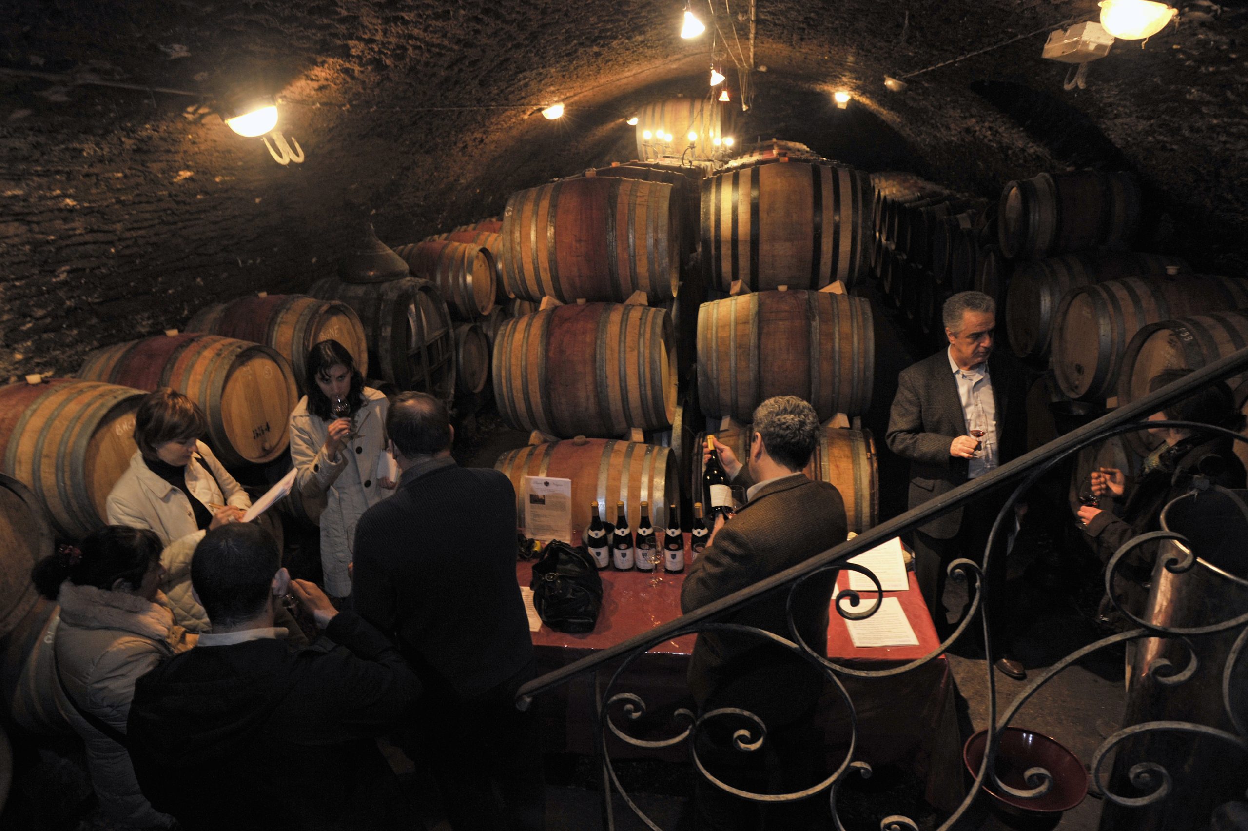 Marie Tesson CEO of Journeys of a Lifetime, welcoming clients in her private wine cave in burgundy