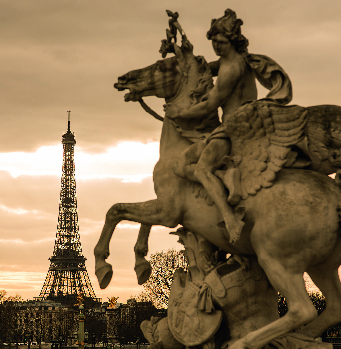 View of the Eiffel Tower from Place de la Concorde