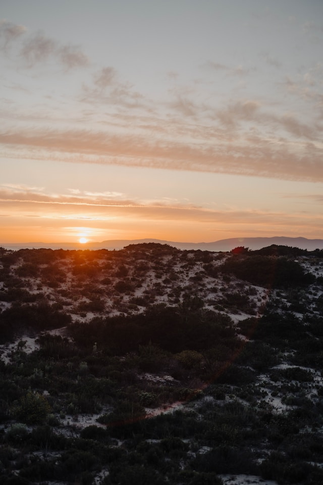 The Basque coast at sunset