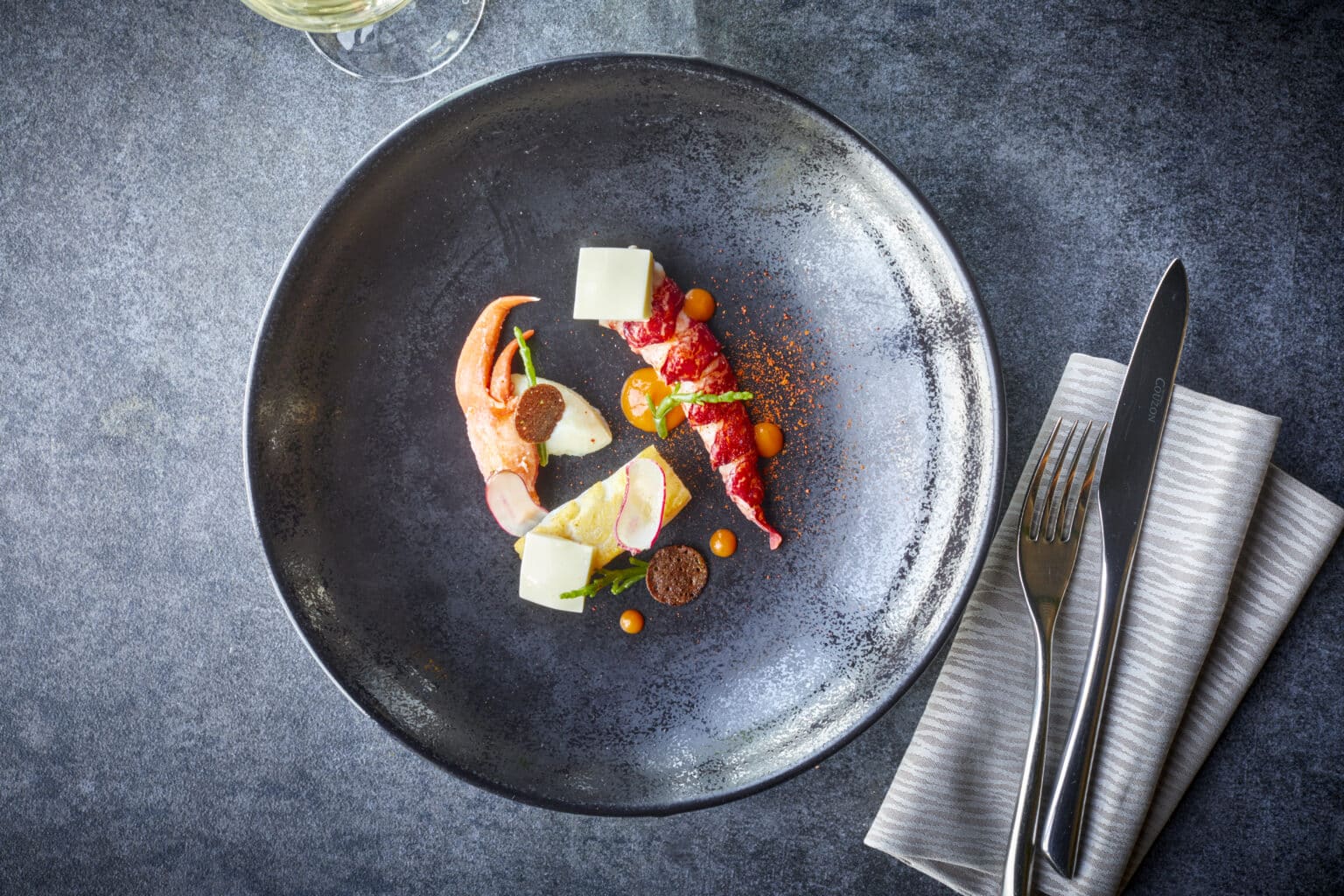 A Breton blue-lobster dish