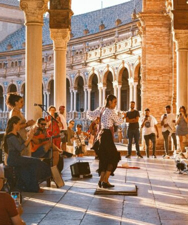 Woman dancing Flamenco in Seville