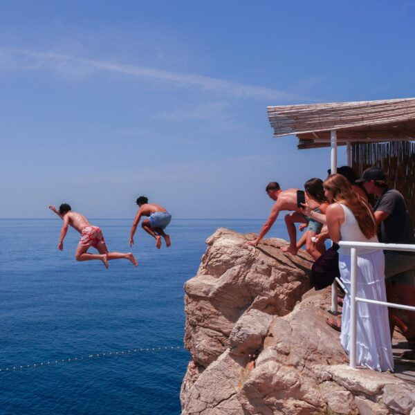 People enjoying seaside Dubrovnik
