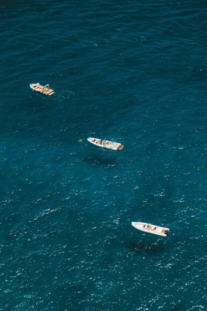 Amalfi Coast in Summer: The Right Hour from Capri to Ravello 2 three white boats on body of water at daytime
