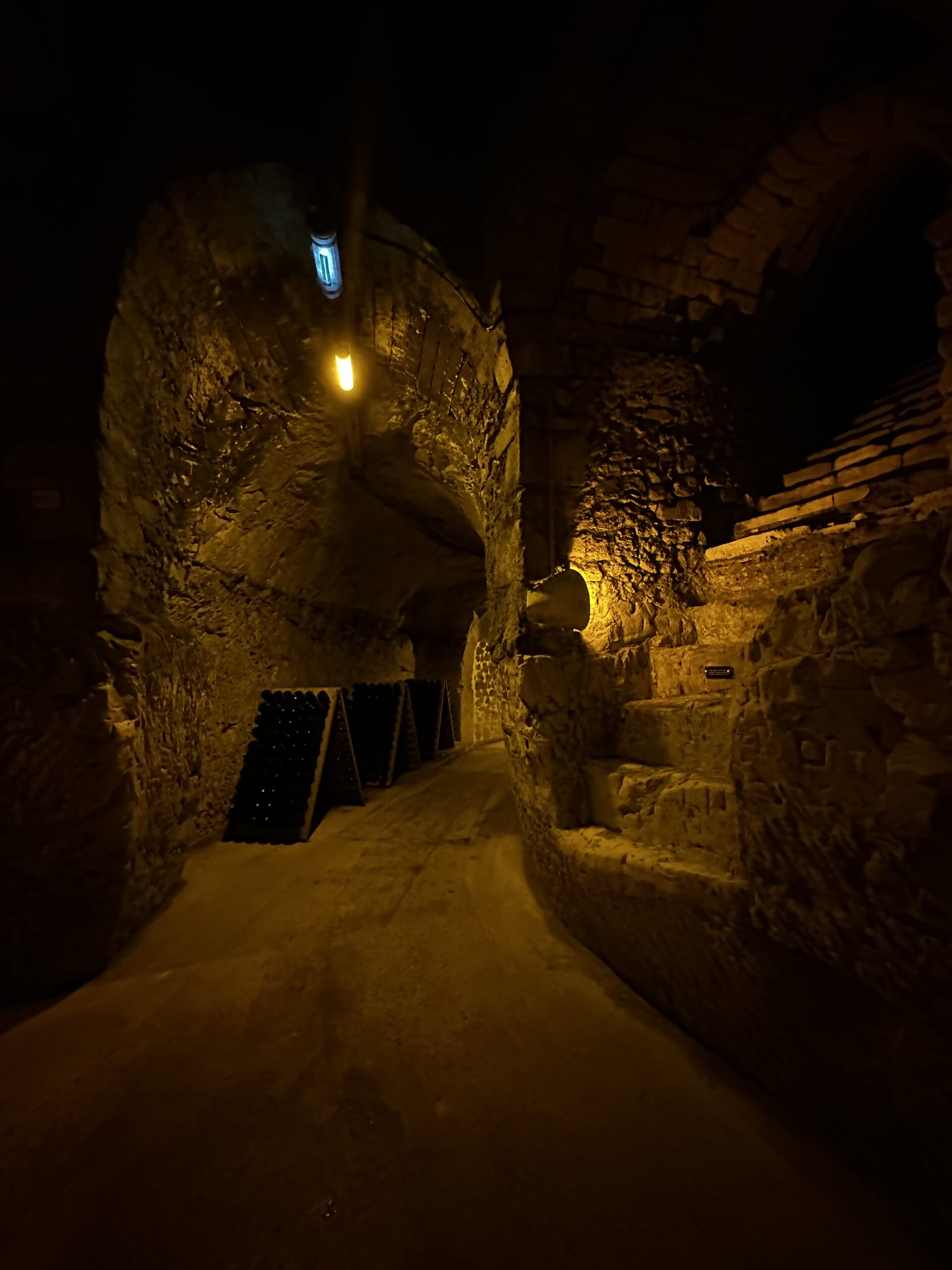 Beneath Europe: Roman Cellars, Cave Cities and a Lake in the Dark 1 An arched chalk passage in a Champagne crayère, with riddling racks set into the rock